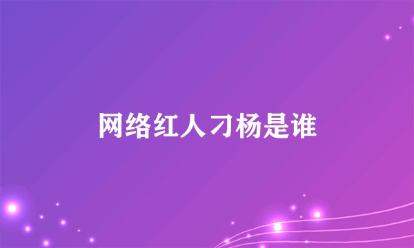 网络红人刁杨是谁