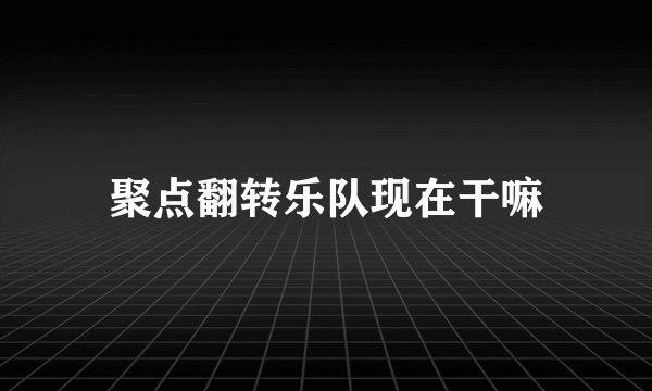 聚点翻转乐队现在干嘛