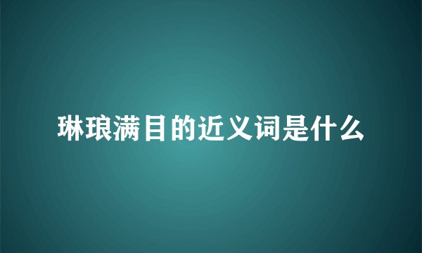 琳琅满目的近义词是什么