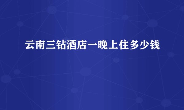 云南三钻酒店一晚上住多少钱