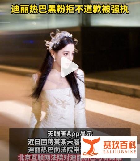 迪丽热巴黑粉因拒道歉被强制执行，法律维护明星合法权益！