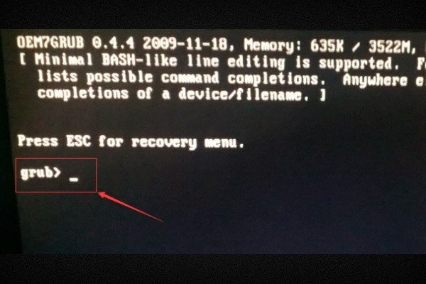 电脑开机进入grub4dos怎么办