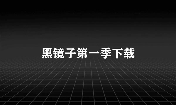 黑镜子第一季下载