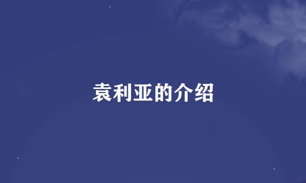 袁利亚的介绍