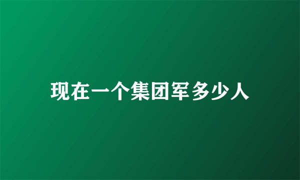 现在一个集团军多少人