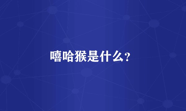 嘻哈猴是什么？
