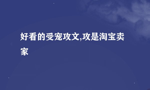 好看的受宠攻文,攻是淘宝卖家