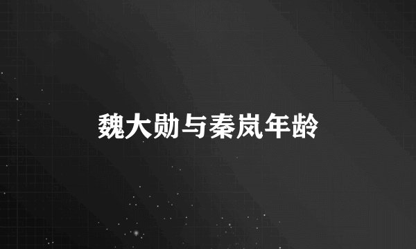 魏大勋与秦岚年龄