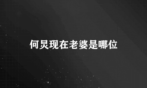 何炅现在老婆是哪位
