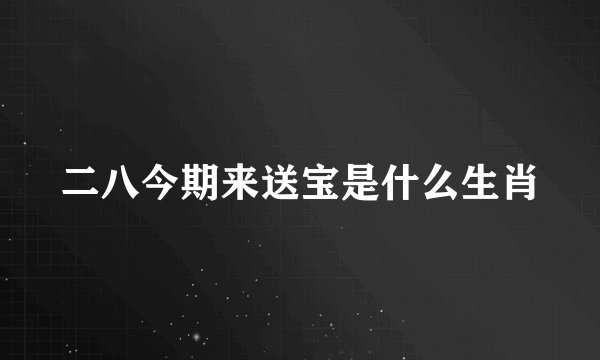 二八今期来送宝是什么生肖