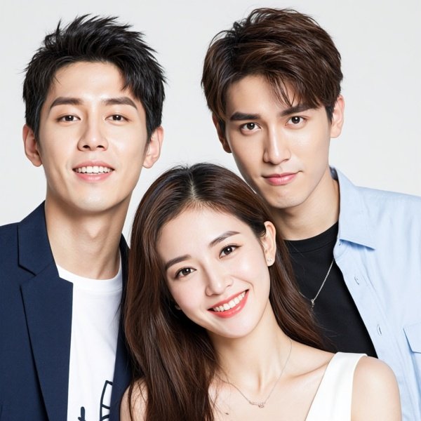 三人cp剧情二男一女