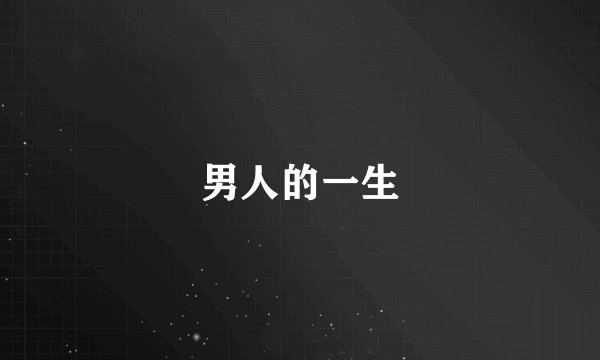 男人的一生