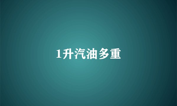 1升汽油多重