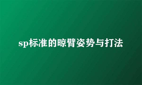 sp标准的晾臂姿势与打法