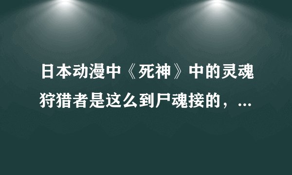 日本动漫中《死神》中的灵魂狩猎者是这么到尸魂接的，请详细点！