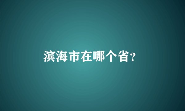 滨海市在哪个省？