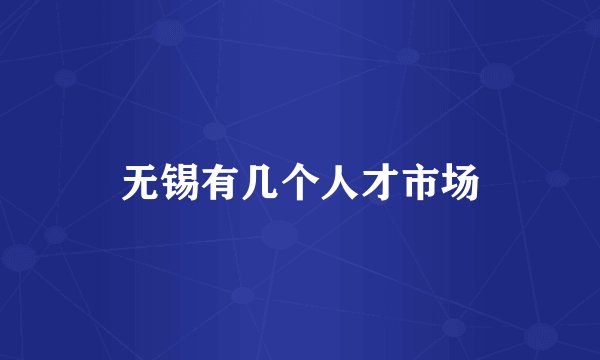 无锡有几个人才市场