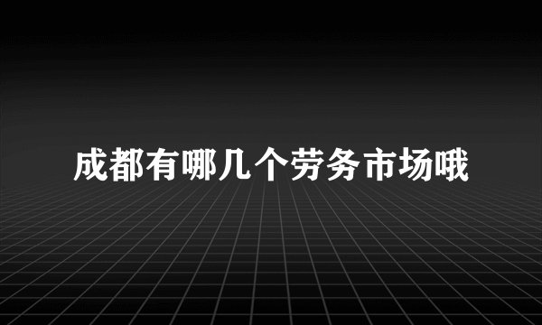 成都有哪几个劳务市场哦