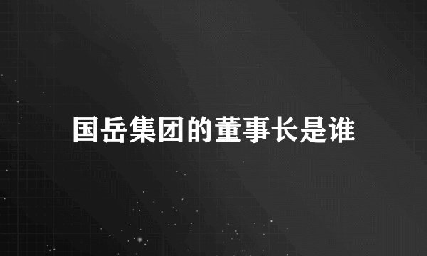 国岳集团的董事长是谁