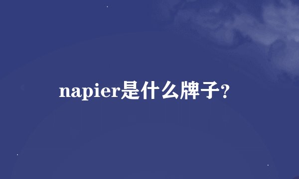napier是什么牌子？