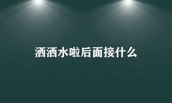 洒洒水啦后面接什么