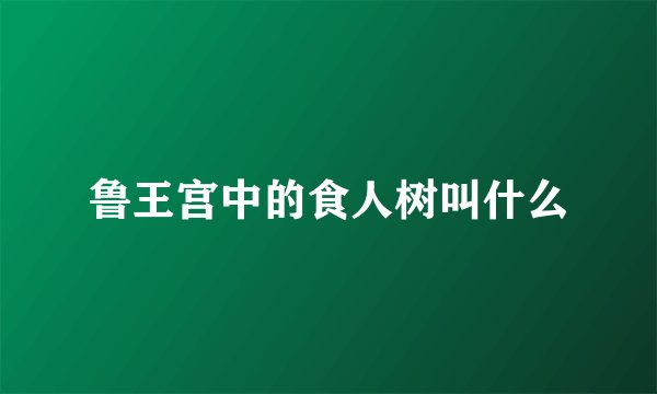 鲁王宫中的食人树叫什么