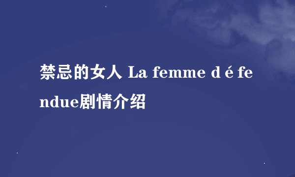 禁忌的女人 La femme défendue剧情介绍