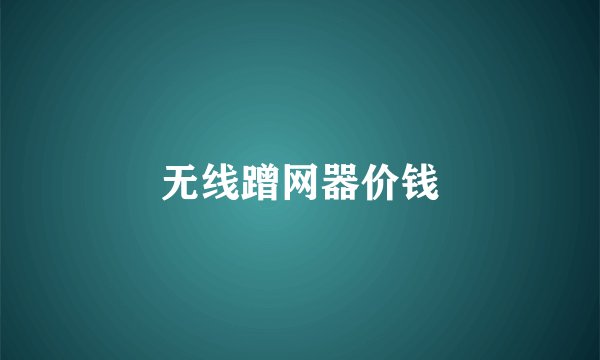 无线蹭网器价钱