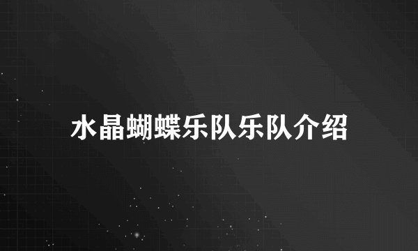 水晶蝴蝶乐队乐队介绍