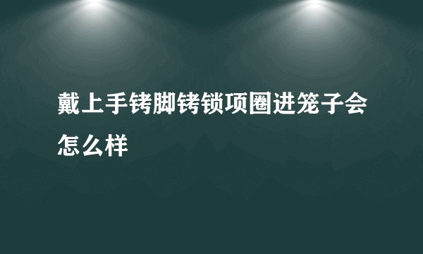 戴上手铐脚铐锁项圈进笼子会怎么样
