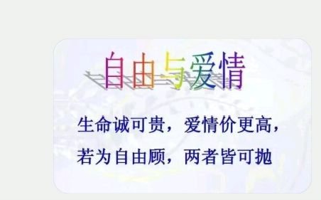 生命诚可贵，爱情价更高的全诗是什么？