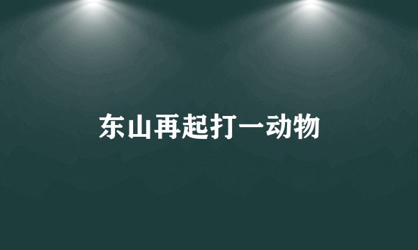 东山再起打一动物