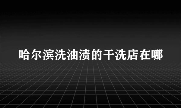 哈尔滨洗油渍的干洗店在哪