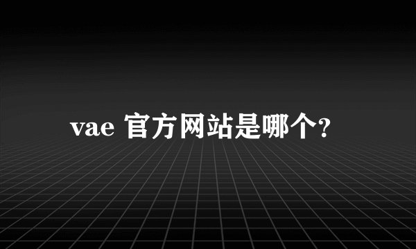 vae 官方网站是哪个？