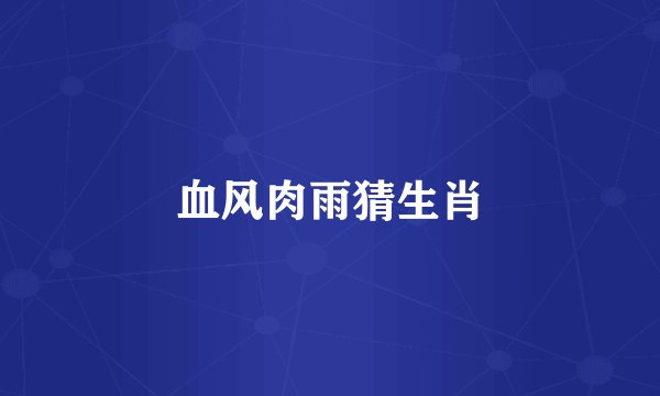 血风肉雨猜生肖