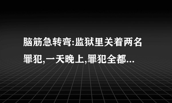 脑筋急转弯:监狱里关着两名罪犯,一天晚上,罪犯全都逃跑了...可当第二天监狱长检查时,发现牢里