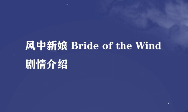 风中新娘 Bride of the Wind剧情介绍