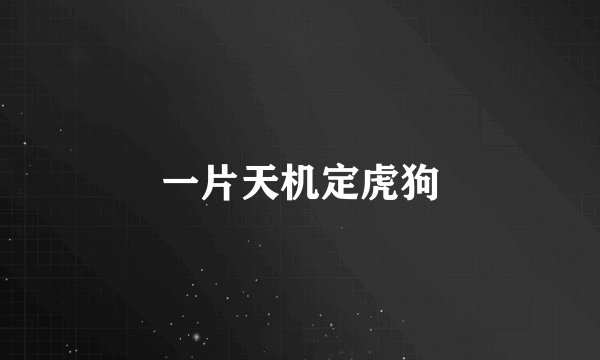 一片天机定虎狗