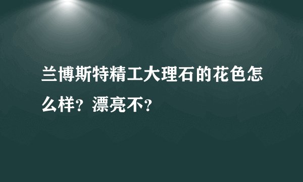 兰博斯特精工大理石的花色怎么样？漂亮不？