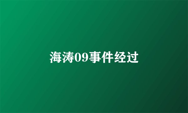 海涛09事件经过
