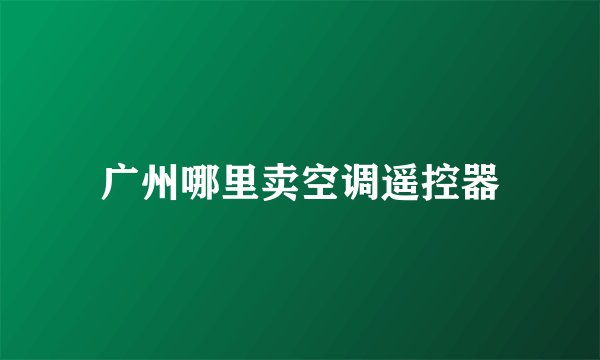 广州哪里卖空调遥控器