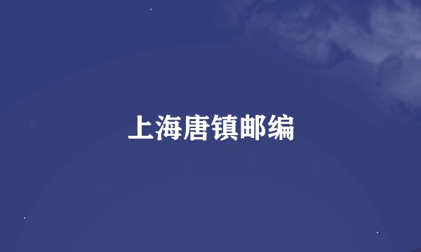 上海唐镇邮编