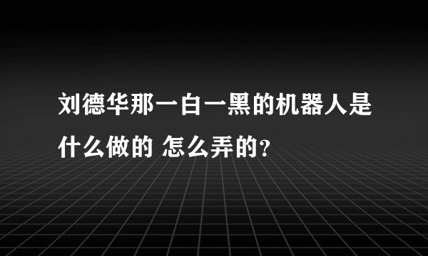 刘德华那一白一黑的机器人是什么做的 怎么弄的？