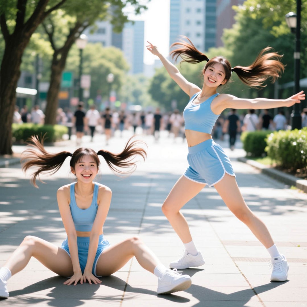 双马尾弹力摇喜欢坐着还是站着跳？