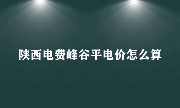 陕西电费峰谷平电价怎么算