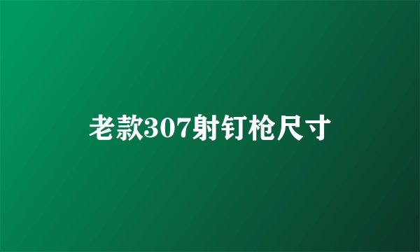 老款307射钉枪尺寸