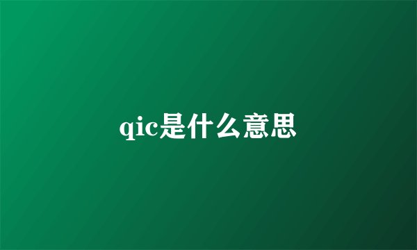 qic是什么意思