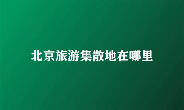 北京旅游集散地在哪里