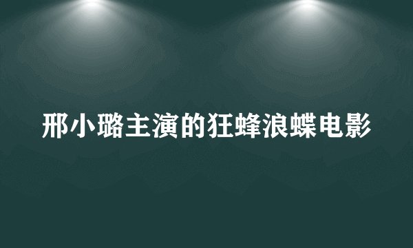 邢小璐主演的狂蜂浪蝶电影