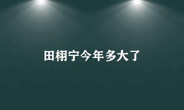 田栩宁今年多大了
